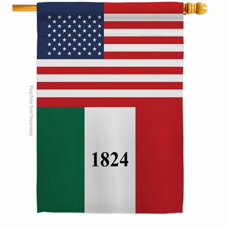GUARDERIA 28 x 40 in. USA Alamo American Historic Vertical House Flag with Double-Sided Banner Garden GU4074981